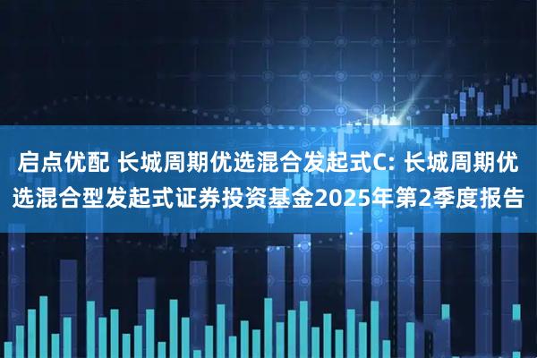 启点优配 长城周期优选混合发起式C: 长城周期优选混合型发起式证券投资基金2025年第2季度报告