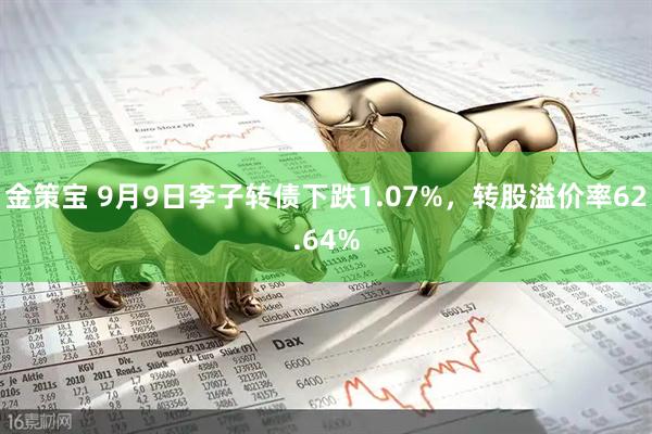 金策宝 9月9日李子转债下跌1.07%，转股溢价率62.64%